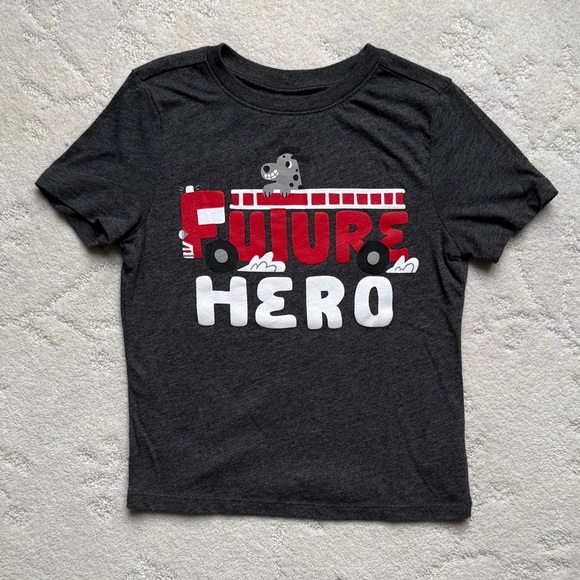 Old Navy Other - 5T Boys Future Hero Charcoal Gray Graphic Short Sleeve T-Shirt